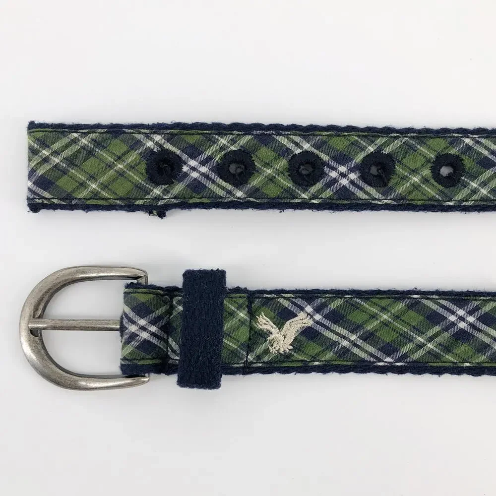 American Eagle Outfitters plaid canvas belt